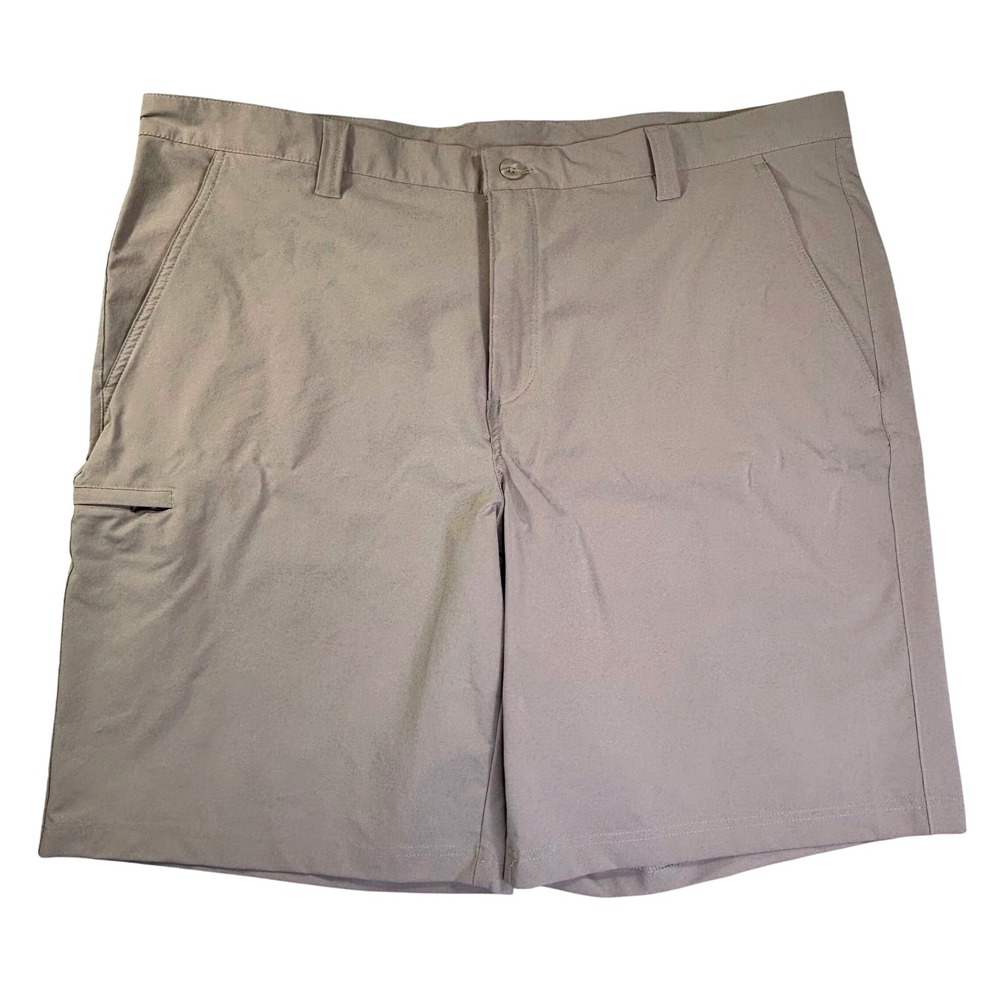 Columbia PFG Shorts Mens 44W Tan Khaki Fishing 10 Inseam
